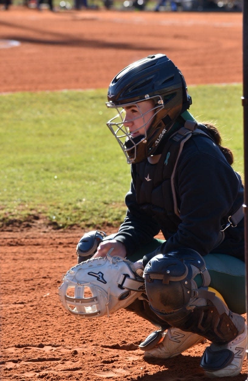Fitchburg State University catcher Kiara Bigeau of Clinton.