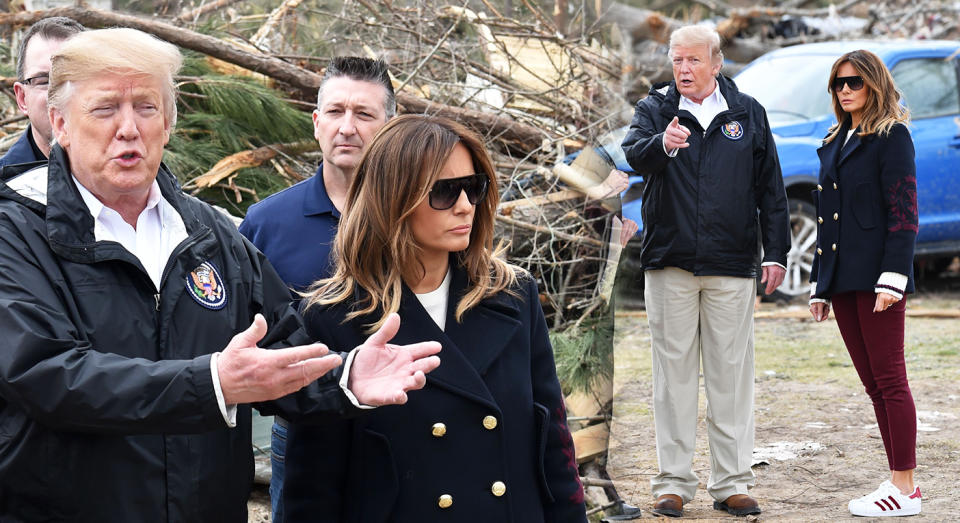 The “Fake Melania” theory was revived after the couple were pictured in Georgia, US. [Photo: Getty]