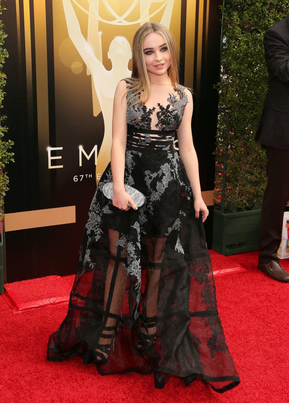 Sabrina Carpenter attends the 2015 Creative Arts Emmy Awards at Microsoft Theater on September 12, 2015 in Los Angeles.