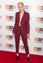 <p>If this doesn't bring that sort of Annie Lennox sexy back , then we don't know what does. Kristen's suit is SANDRO.</p>