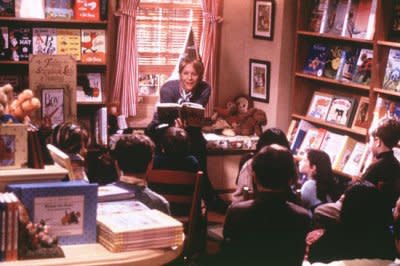 Meg Ryan in the neighborhood bookstore in 