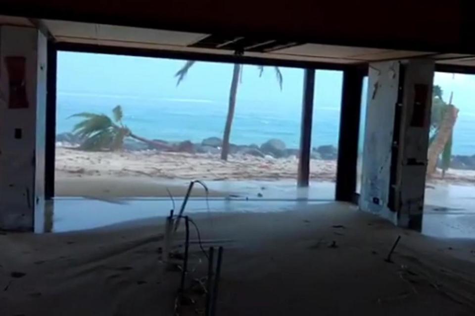 The scene after Hurricane Irma swept across Branson's Necker Island (Instagram)