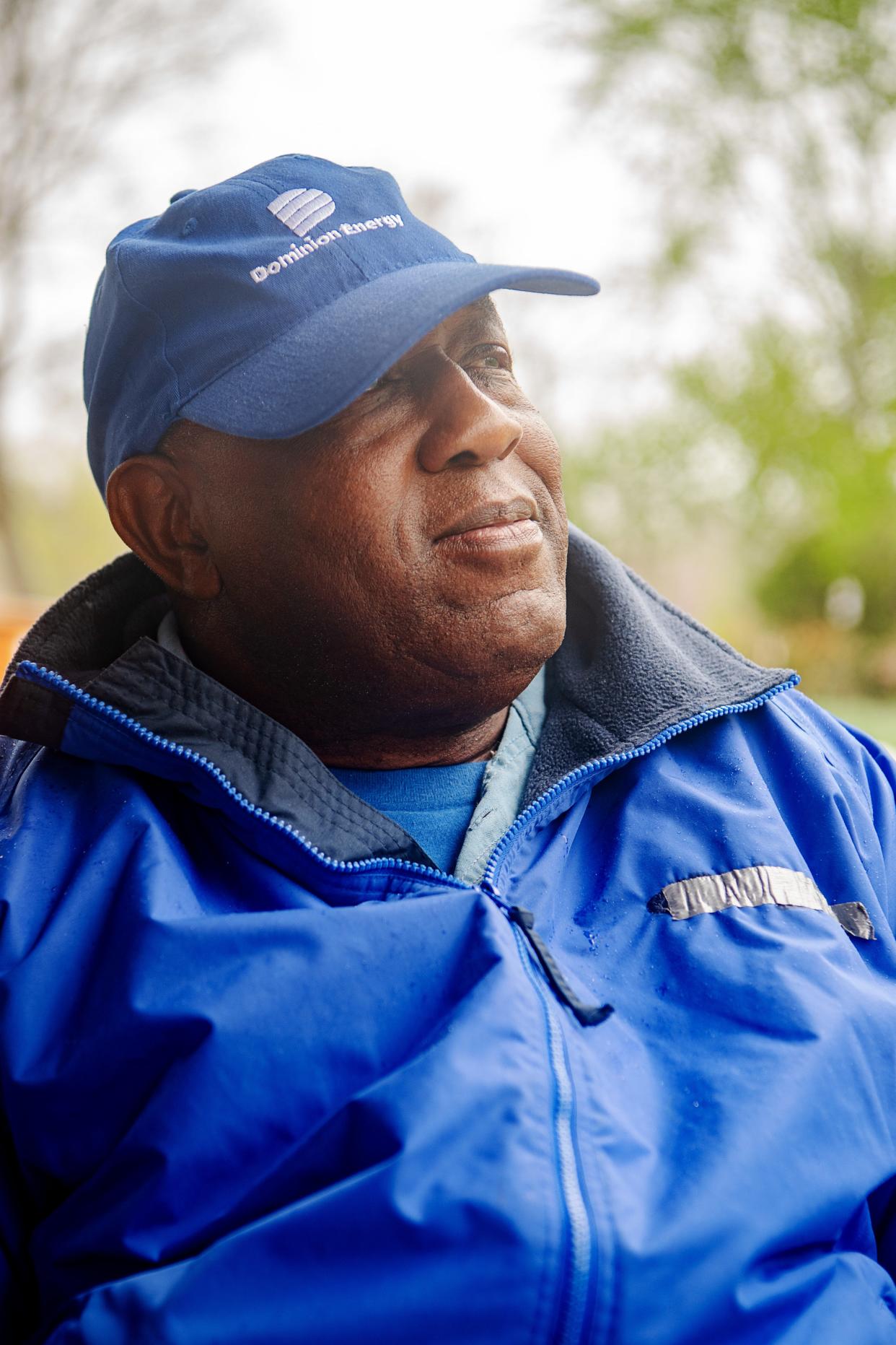 Musa Fardan, a founder of the Southside Community Farm, in Asheville, April 11, 2024. “I have spent many hours in this garden,” said Fardan, who put the first plow into the ground on Livingston Street.