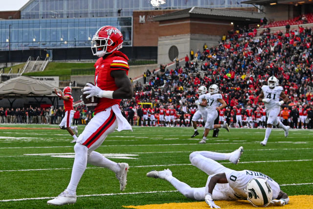 November 6, 2021: Maryland Terrapins wide receiver Rakim Jarrett