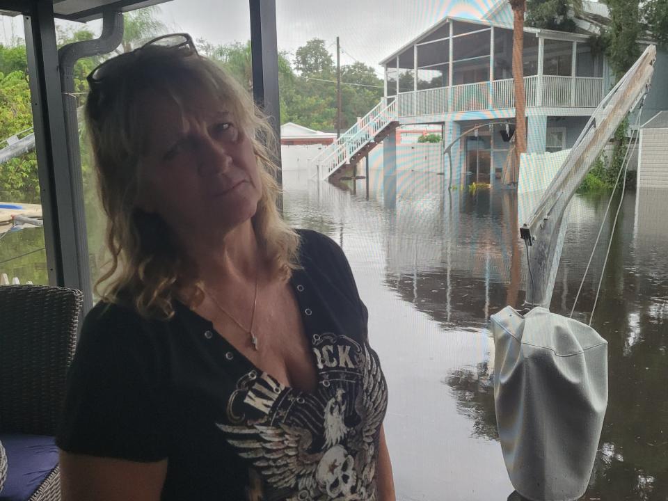 Pam Marshall, whose Riverview home was damaged during Hurricane Idalia, said it was the first time her house had flooded since she moved there in 2010.