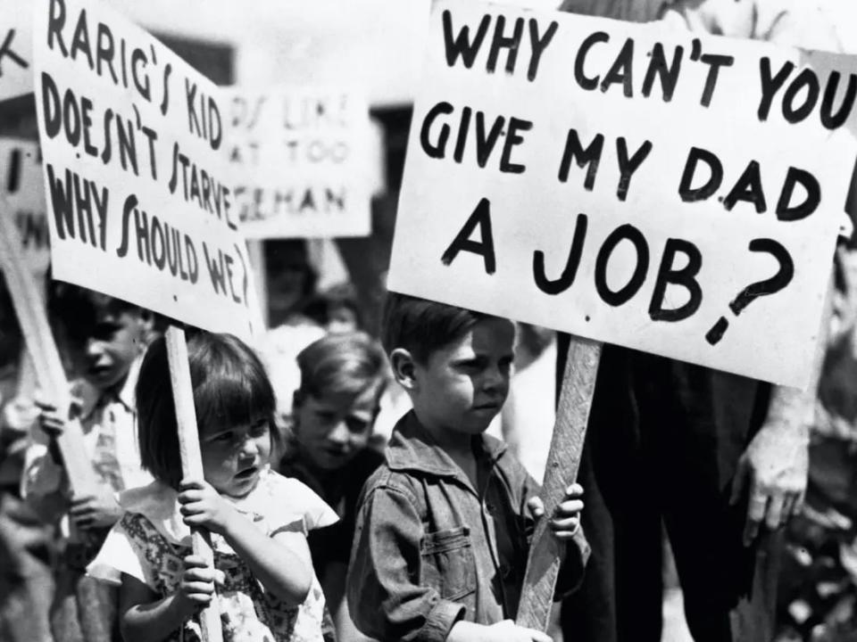 Auch Kinder litten extrem unter den Folgen der Weltwirtschaftskrise. - Copyright: Minnesota Historical Society/CORBIS/Corbis via Getty Images