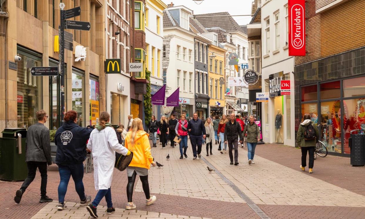 <span>Arnhem’s main shopping district. Some Dutch families in the city will have all their debts cancelled, and those with children will be prioritised.</span><span>Photograph: Wolf-photography/Shutterstock</span>