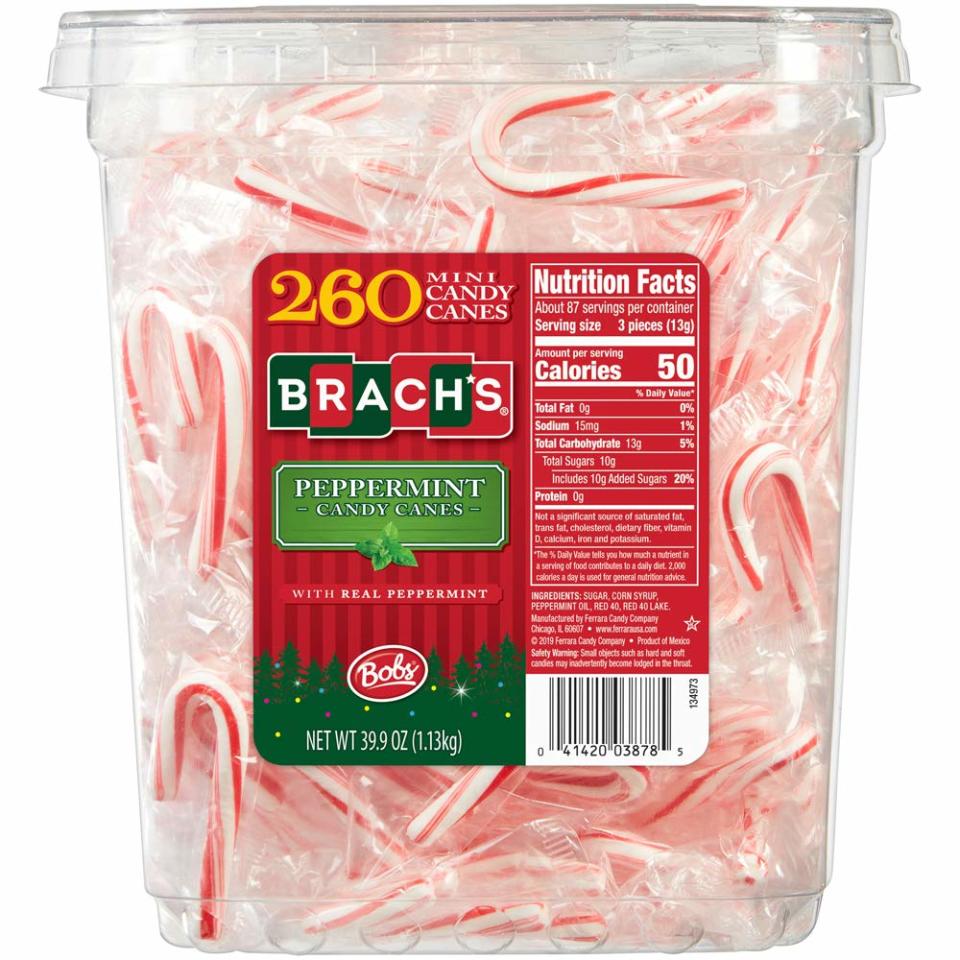 Brach's Mini Candy Canes Tub, best halloween candy