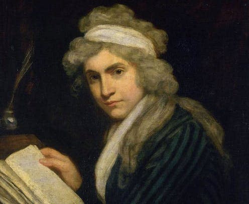 <span class="caption">A portrait of Wollstonecraft painted by John Opie in 1790-91.</span> <span class="attribution"><a class="link " href="https://en.wikipedia.org/wiki/Mary_Wollstonecraft#/media/File:MaryWollstonecraft.jpg" rel="nofollow noopener" target="_blank" data-ylk="slk:Wikipedia.;elm:context_link;itc:0;sec:content-canvas">Wikipedia.</a></span>