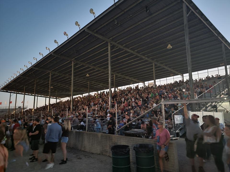 Fans filled the grandstand during the Nelly concert. DREW SAUNDERS/MONROE NEWS