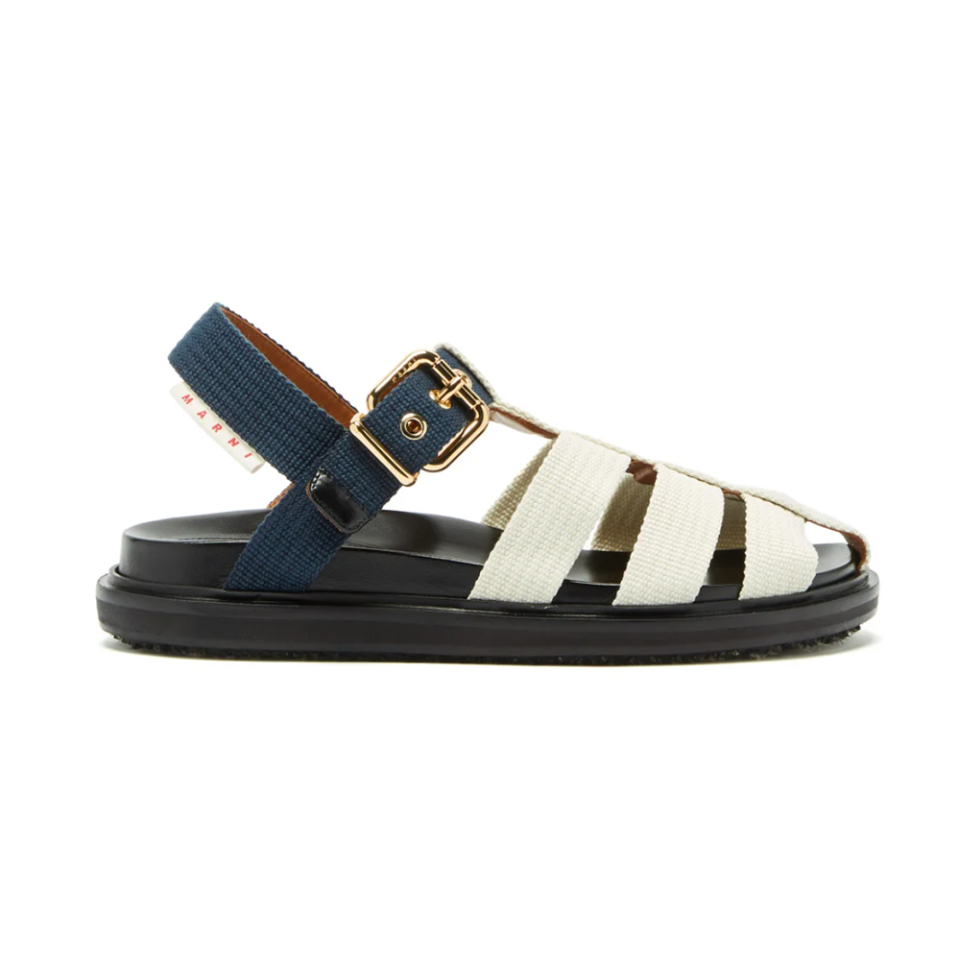 Fisherman Leather and Canvas Sandals