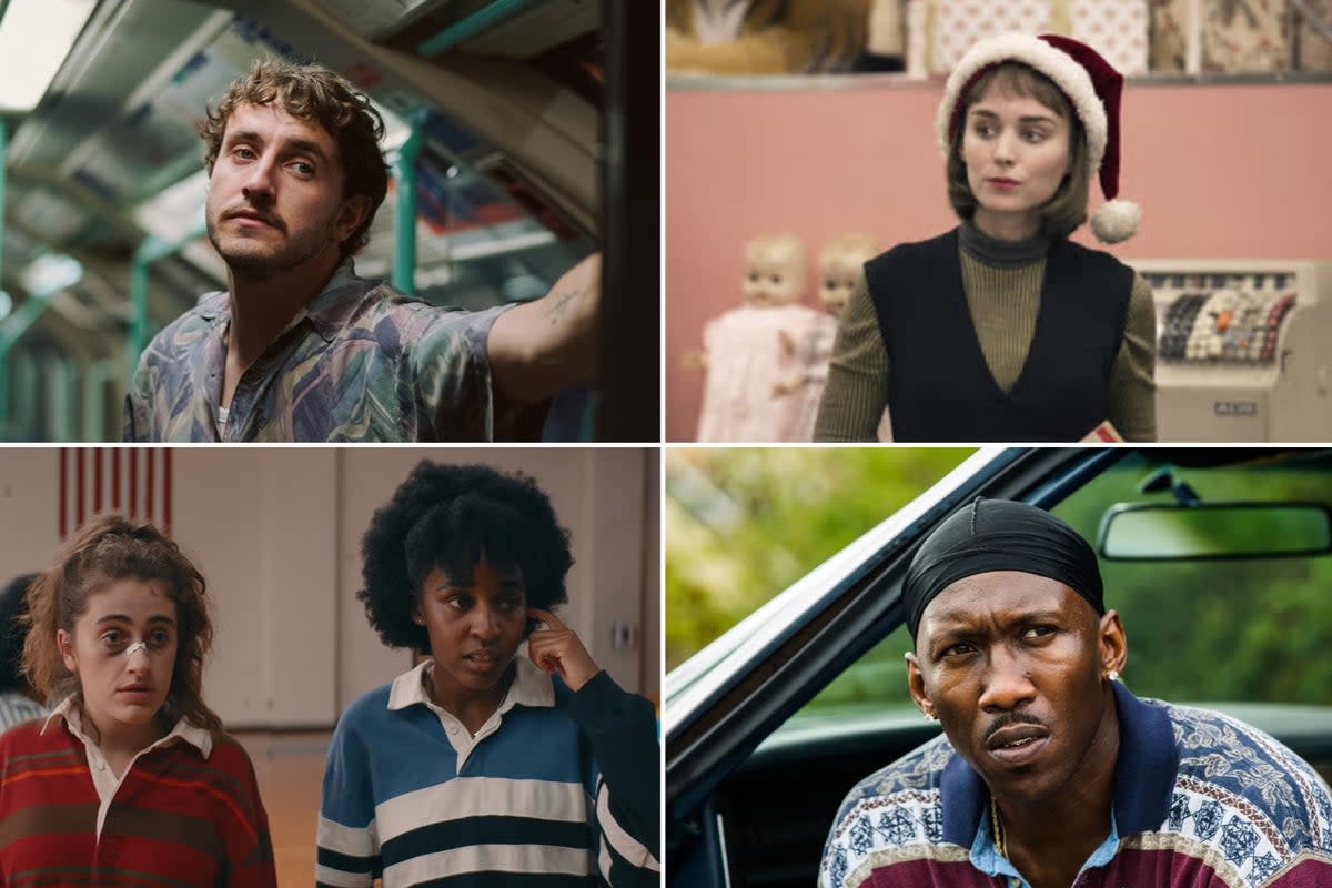 (Clockwise from top right): ‘Carol’, ‘Moonlight’, ‘Bottoms’ and ‘All of Us Strangers’ (StudioCanal UK/A24/Metro-Goldwyn-Mayer/Searchlight Pictures)