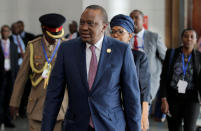 <p>Kenya’s President Uhuru Kenyatta arrives for the 30th Ordinary Session of the Assembly of the Heads of State and the Government of the African Union in Addis Ababa, Ethiopia, Jan. 29, 2018. (Photo: Tiksa Negeri/Reuters) </p>
