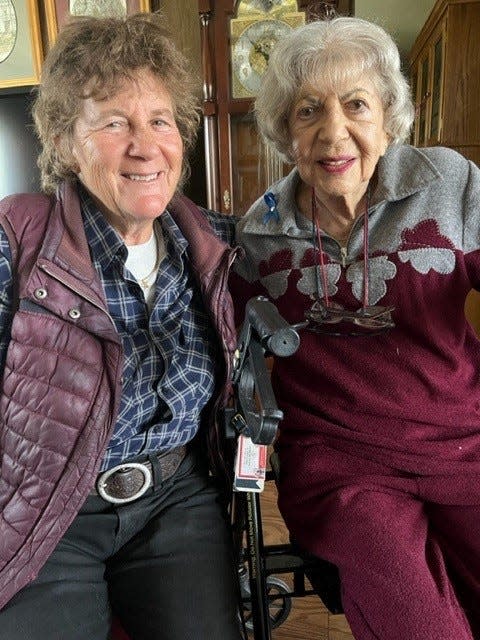 HomeShare seeker Kerry Albertine, left, sits with provider Lois Lebman. They moved in together in November under the county-run program that matches up renters with homeowners.