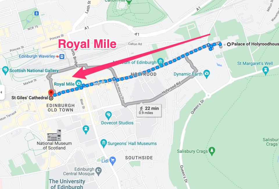 royal mile procession route