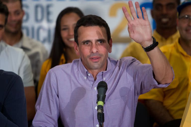 Henrique Capriles, cuando fue derrotado por apenas dos puntos por Nicolás Maduro, en 2013