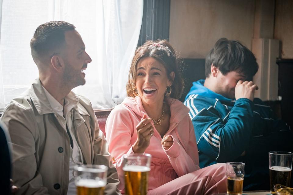 brassic season 3, joe gilgun as vinnie and michelle keegan as erin