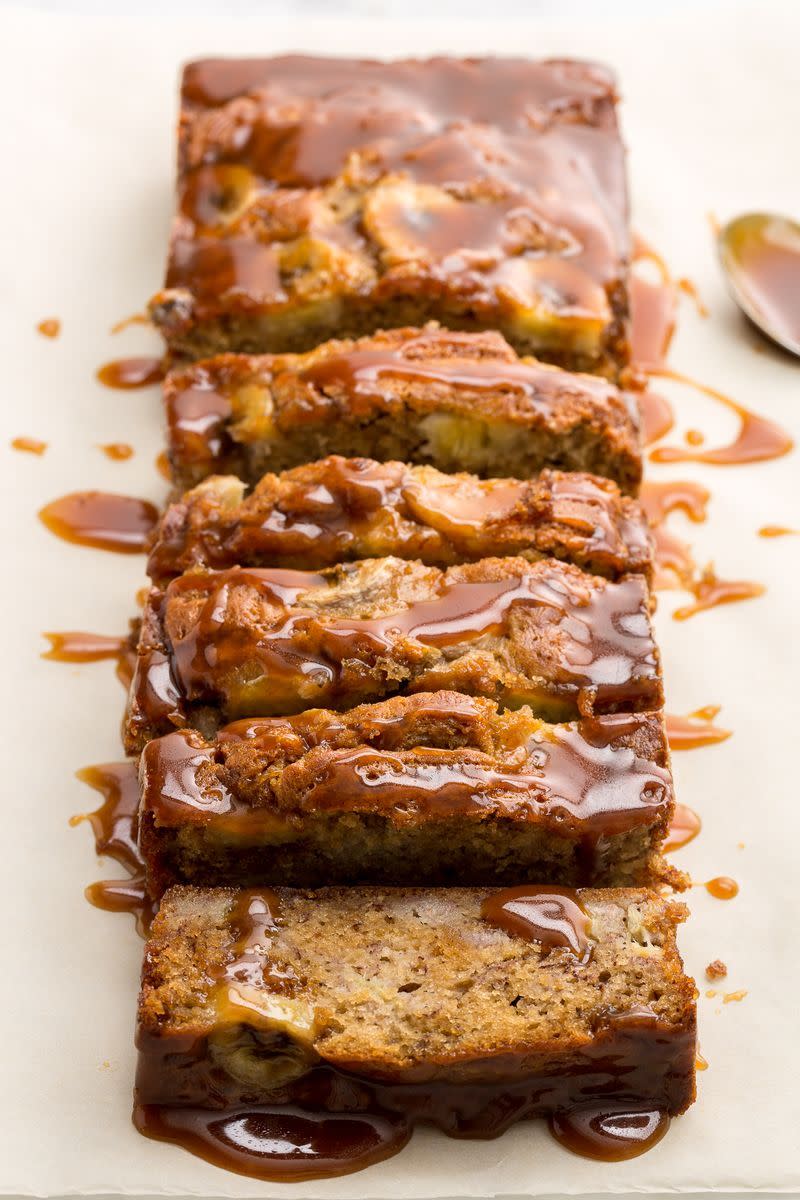 <p>It's not only drizzled with caramel—it's stuffed with it too!</p><p>Get the <a href="http://www.delish.com/uk/cooking/recipes/a28826306/salted-caramel-banana-bread-recipe/" rel="nofollow noopener" target="_blank" data-ylk="slk:Salted Caramel Banana Bread;elm:context_link;itc:0;sec:content-canvas" class="link ">Salted Caramel Banana Bread</a> recipe.</p>