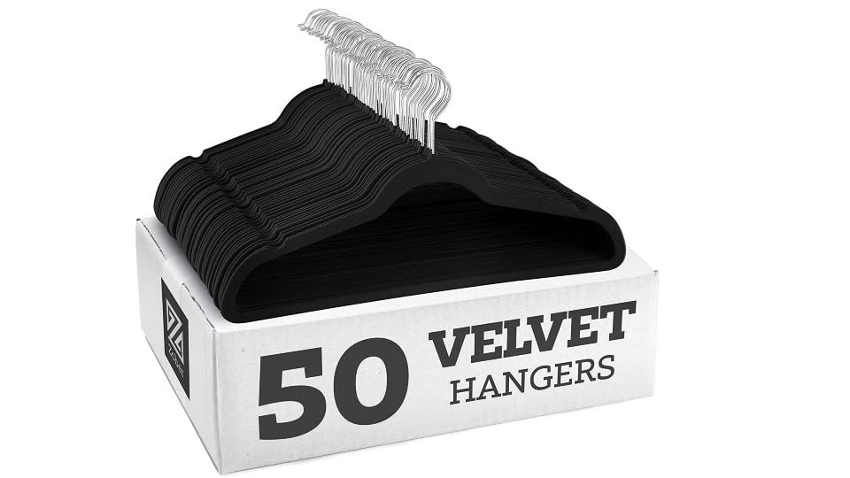 Zober Non-Slip Velvet Hangers (50-pack) - Amazon