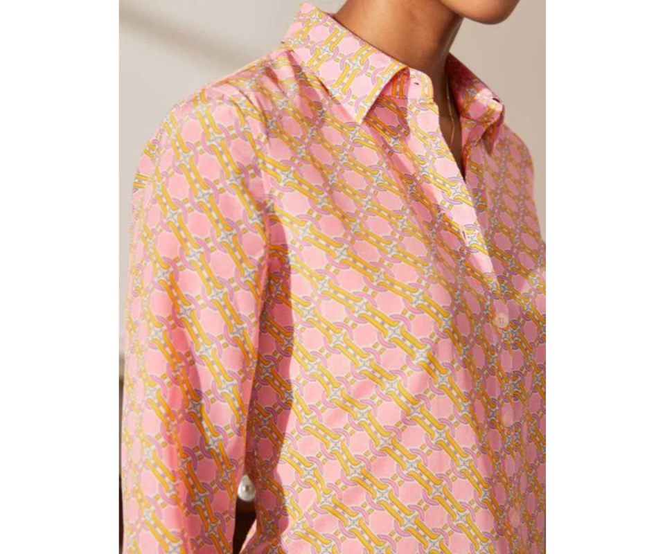 Dusk Cloud Pink Silk Shirt