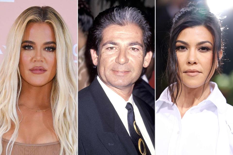 <p>George Pimentel/Getty, Ron Galella Collection via Getty, John Shearer/Getty</p> Khloé Kardashian (left) and sister Kourtney Kardashian (right) paid tribute to their late father, Robert Kardashian Sr., on the 20th anniversary of his death.