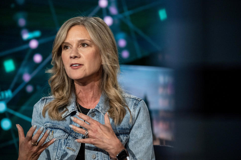 Michelle Gass, president and chief executive officer of Levi Strauss & Co., during as interview in New York City on April 5, 2024.<p>Bloomberg/Getty Images</p>