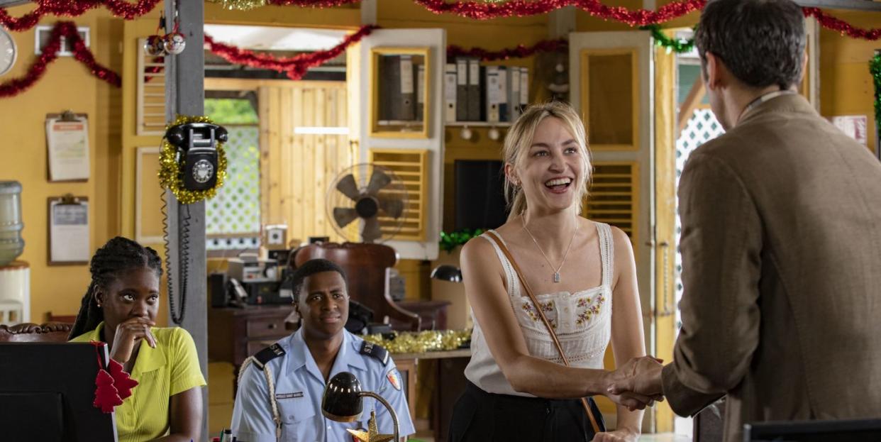 shantol jackson, tahj miles, chelsea edge, ralf little, death in paradise christmas special