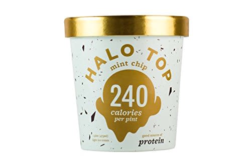 Halo Top Mint Chip Ice Cream,, 16 Ounce (Pack of 8)