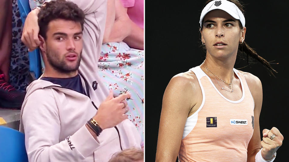 Matteo Berrettini and Ajla Tomljanovic, pictured here at the Australian Open.