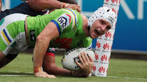 Croker scored the crucial try and kicked a match-leveling sideline conversion to help the Raiders stun the Roosters.