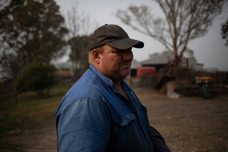 Fifth-generation dairy farmer Salway is seen at his farm in Wandella