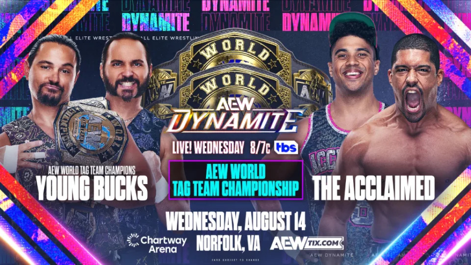 Dos luchas por el título de AEW programadas para 8/14 AEW Dynamite, carta actualizada