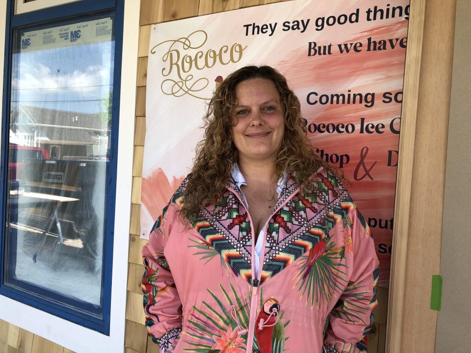 Lauren Guptill, the founder, owner and operator of Rococo Ice Cream, is reinventing her business with a new location, scoop shop and dessert bar on Western Avenue in Kennebunk, Maine.