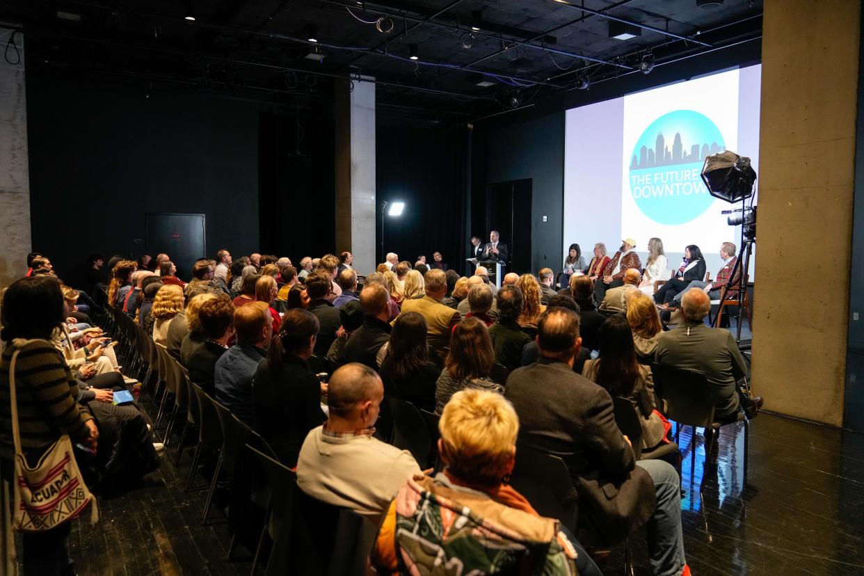 The Cincinnati Enquirer hosts the Future of Downtown panel at the Contemporary Arts Center in downtown Cincinnati on Thursday.