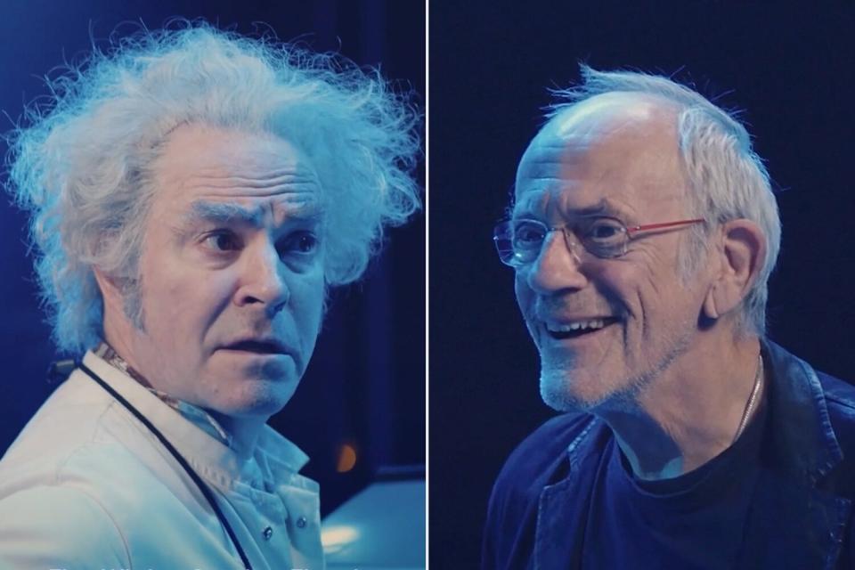 Roger Bart and Christopher Loyd Back to the Future Musical Teaser