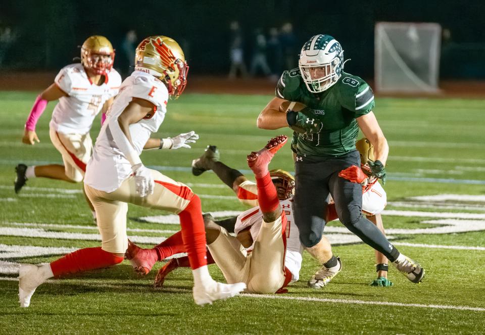 Edison and St. Joseph high school football teams met Friday, Oct. 7 evening at the St. Joseph High School football field in Metuchen.