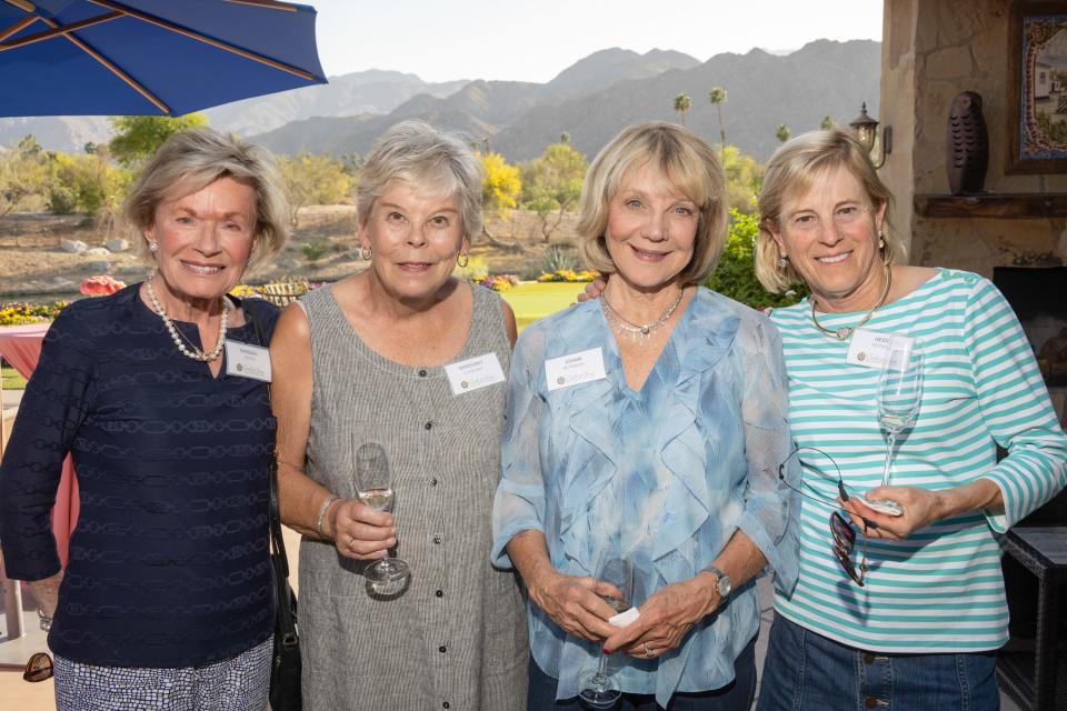 Barbara Hedges, Margaret Cleveland, JoAnn Nickerson and Heidi Peyton attend the Circle of Stars fundraiser Denim, Diamonds and Champagne.