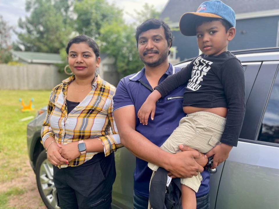 Saranya and Anuraj Kumar live nearby with their young son. 