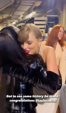 <p>Oprah Winfrey/Instagram</p> Oprah Winfrey and Taylor Swift backstage at the 66th GRAMMY Awards at Crypto.com Arena on February 04, 2024