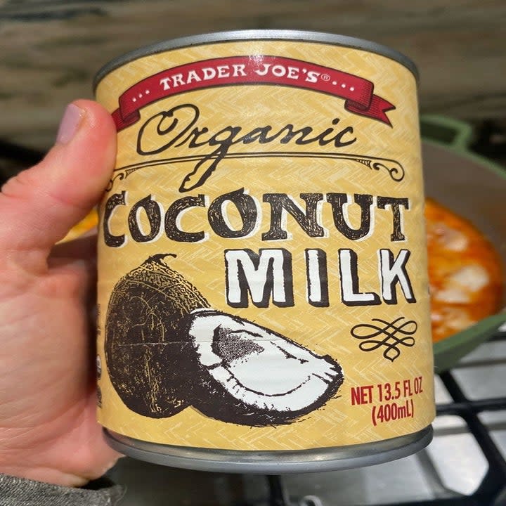 A can of organic coconut milk