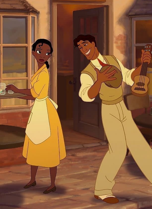 7) Tiana and Prince Naveen from 'The Princess and the Frog'