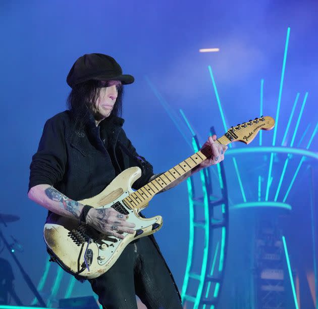 Mick Mars of Mötley Crüe will no long tour “due to his ongoing painful struggle with Ankylosing Spondylitis (A.S.).” (Photo: Photo by Kevin Mazur/Getty Images for Live Nation)