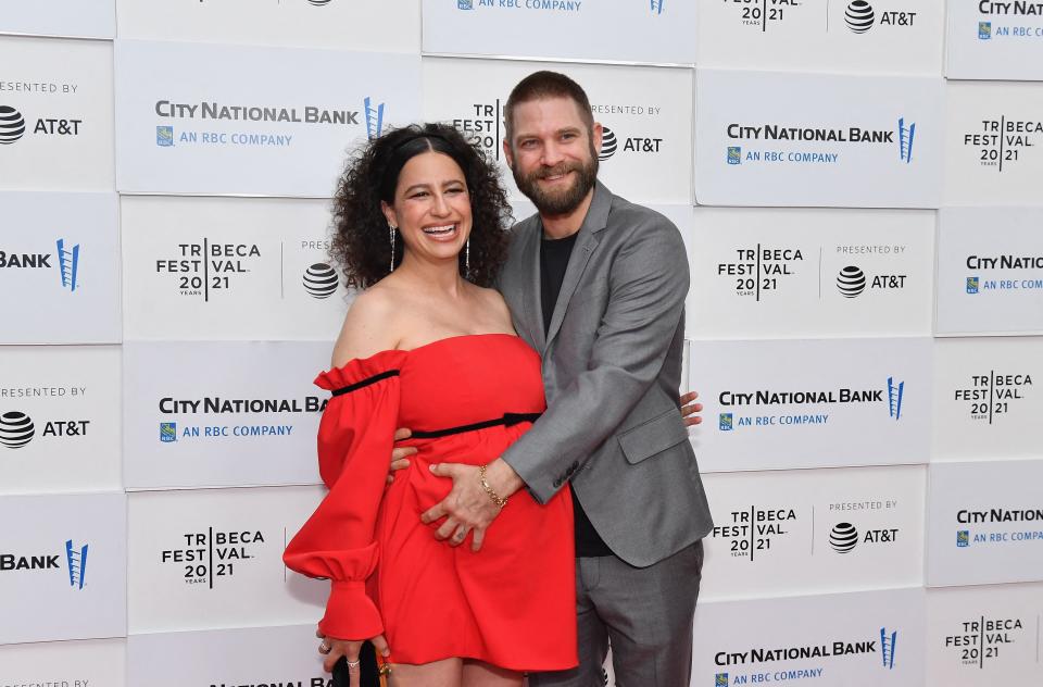 "False Positive" star/co-writer Ilana Glazer, left, and husband David Rooklin at the film's Tribeca Festival premiere earlier this month.