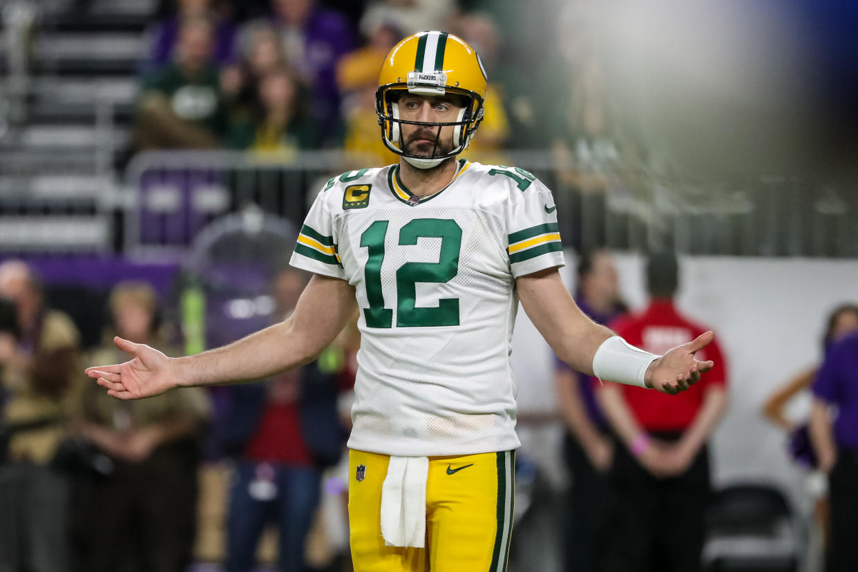 Aaron Rodgers and the Green Bay Packers failed to cover for just the second time this season. (Brace Hemmelgarn/USA TODAY Sports)