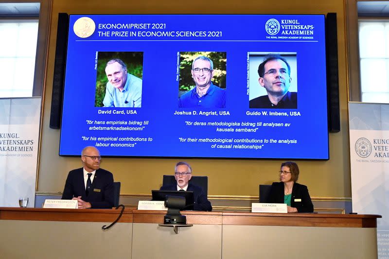 Card, Angrist and Imbens win 2021 Nobel economics prize