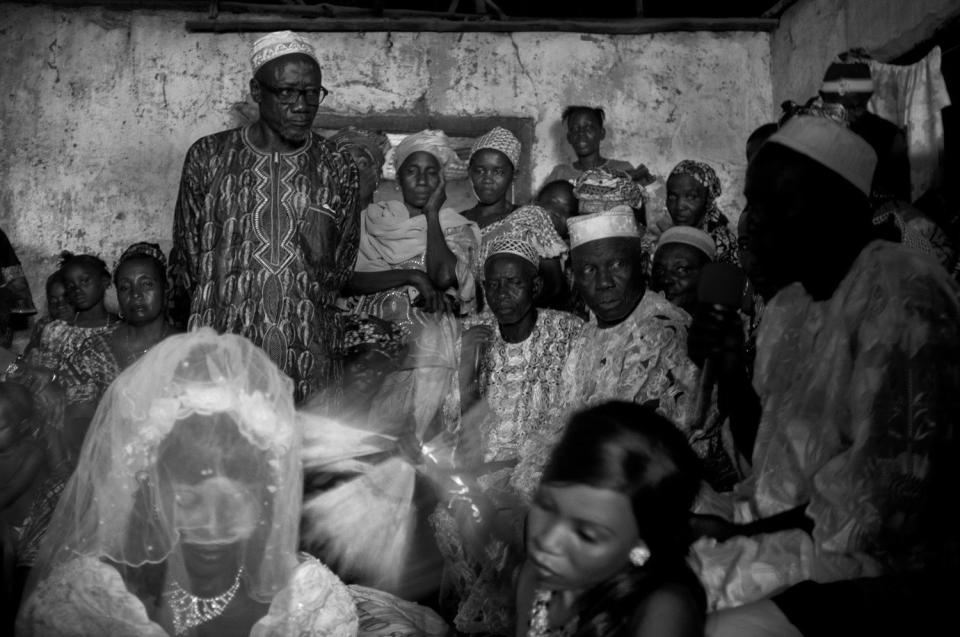 "During the height of the epidemic, people were not allowed to congregate due to the highly contagious nature of the disease," Lyons wrote. "This photo was the first wedding to be held in over seven&nbsp;months in the district of Makeni, Sierra Leone."