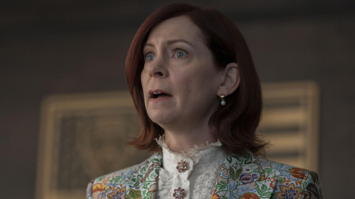  Carrie Preston as Elsbeth looking surprised in Season 1 finale. 