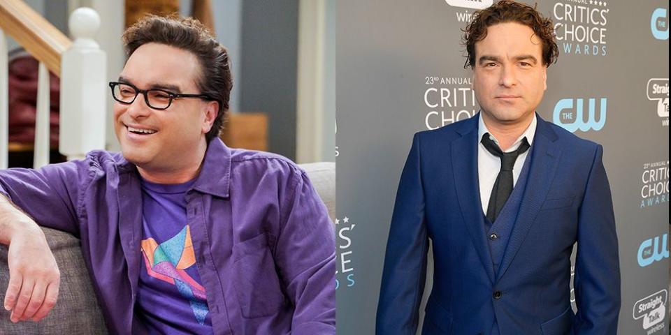 <p>In real life, Johnny Galecki doesn't wear thick-framed glasses à la Leonard, which somehow seems to make all the difference in the world. </p>