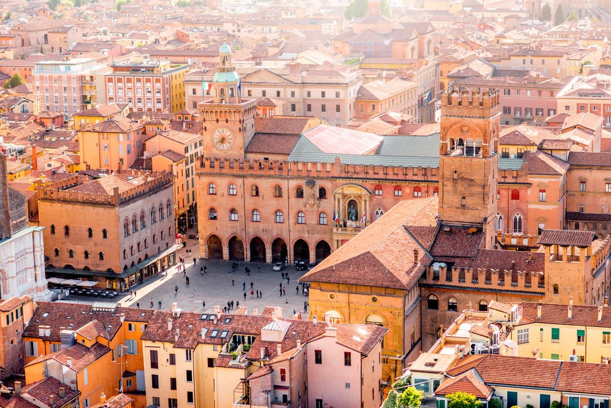 Bologna’s Piazza Maggiore sits at the centre of the city (Getty Images/iStockphoto)