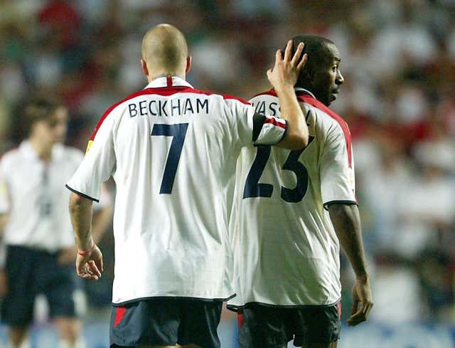 David Beckham consoles Darius Vassell